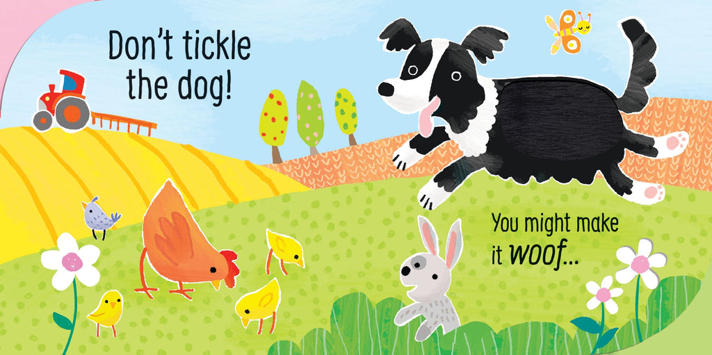 Don't Tickle the Donkey! – Carte cu sunete pentru copii 6+ luni, Usborne