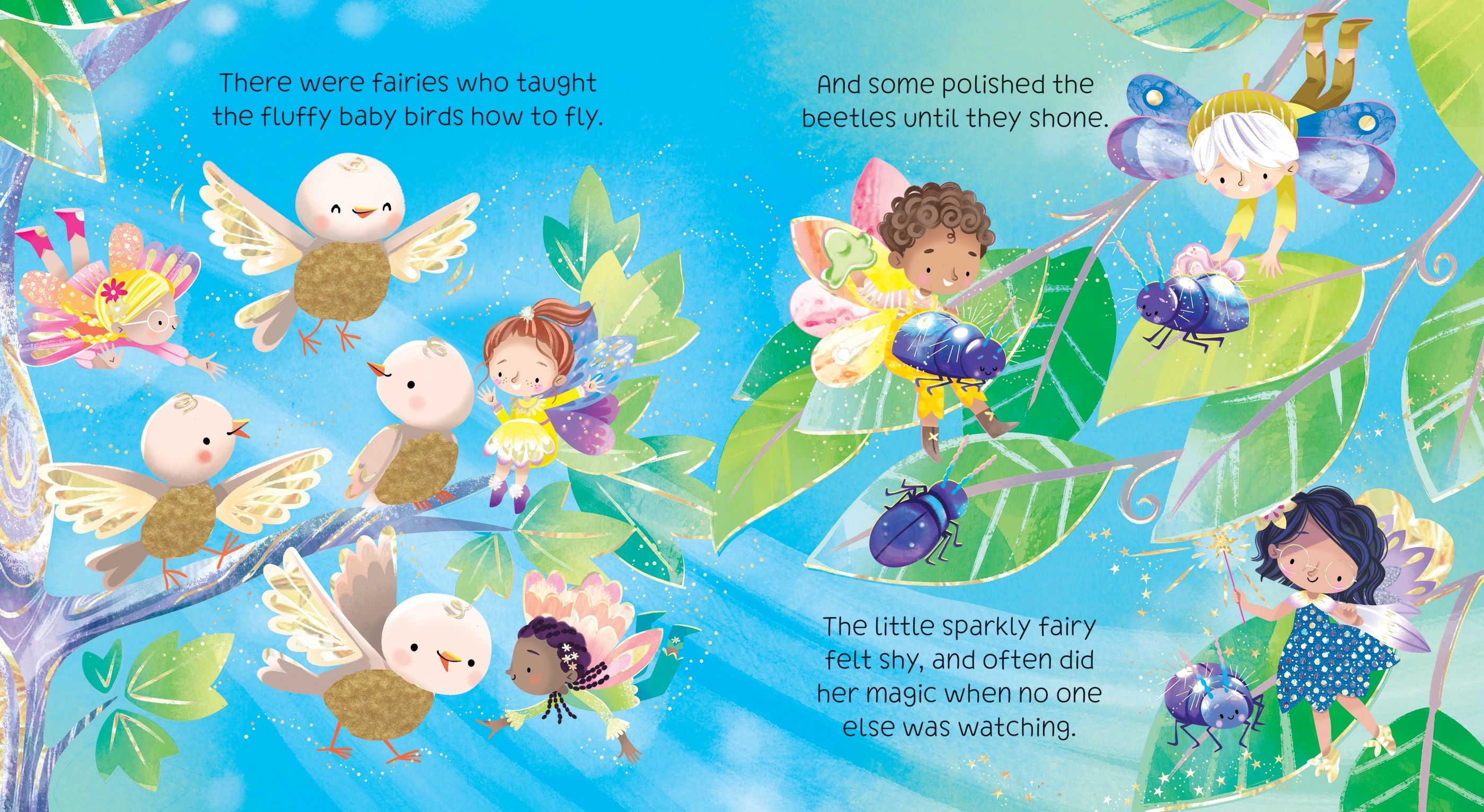 Detaliu din cartea „Touchy-Feely Sparkly Fairy”, Usborne – imaginea 4