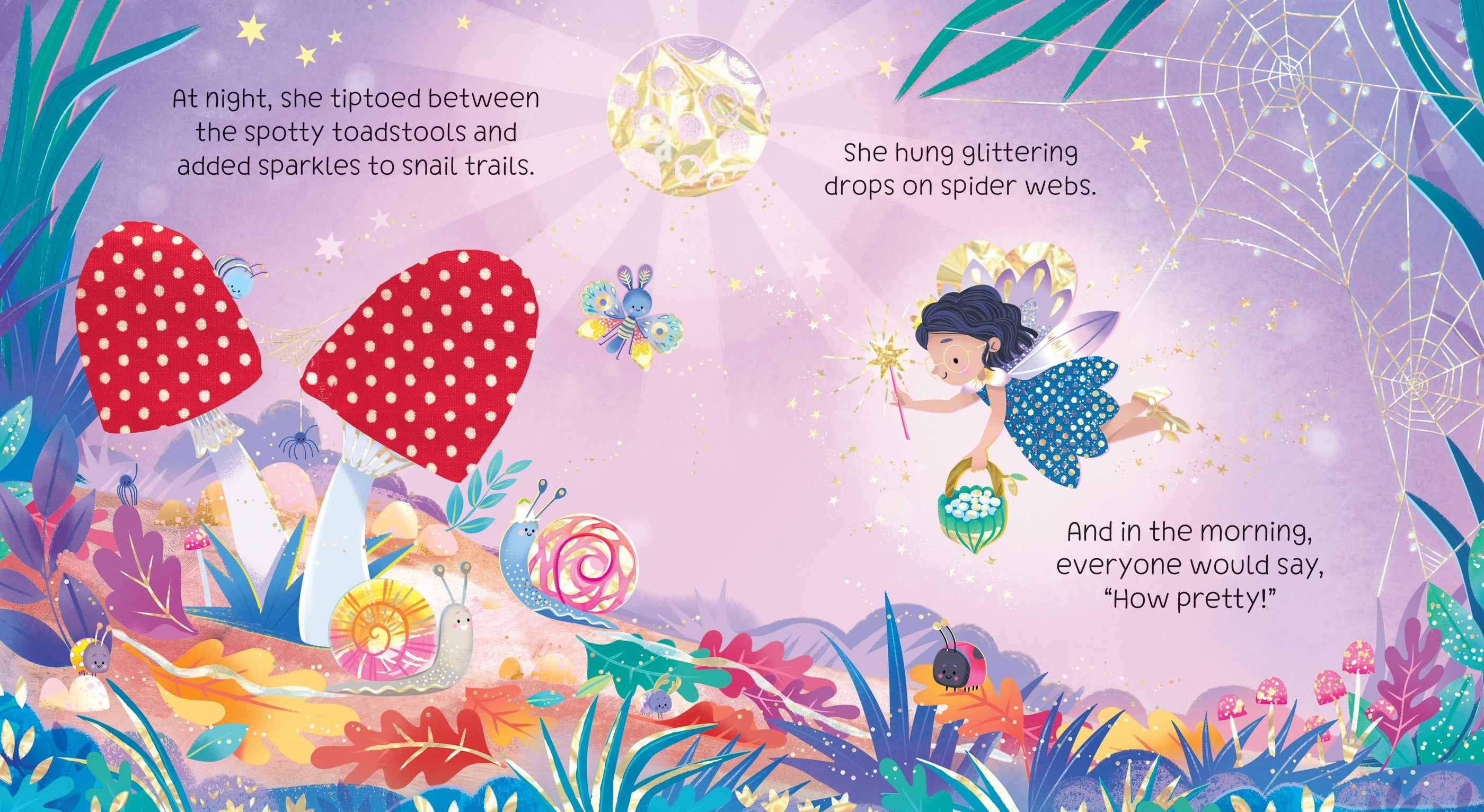 Detaliu din cartea „Touchy-Feely Sparkly Fairy”, Usborne – imaginea 2
