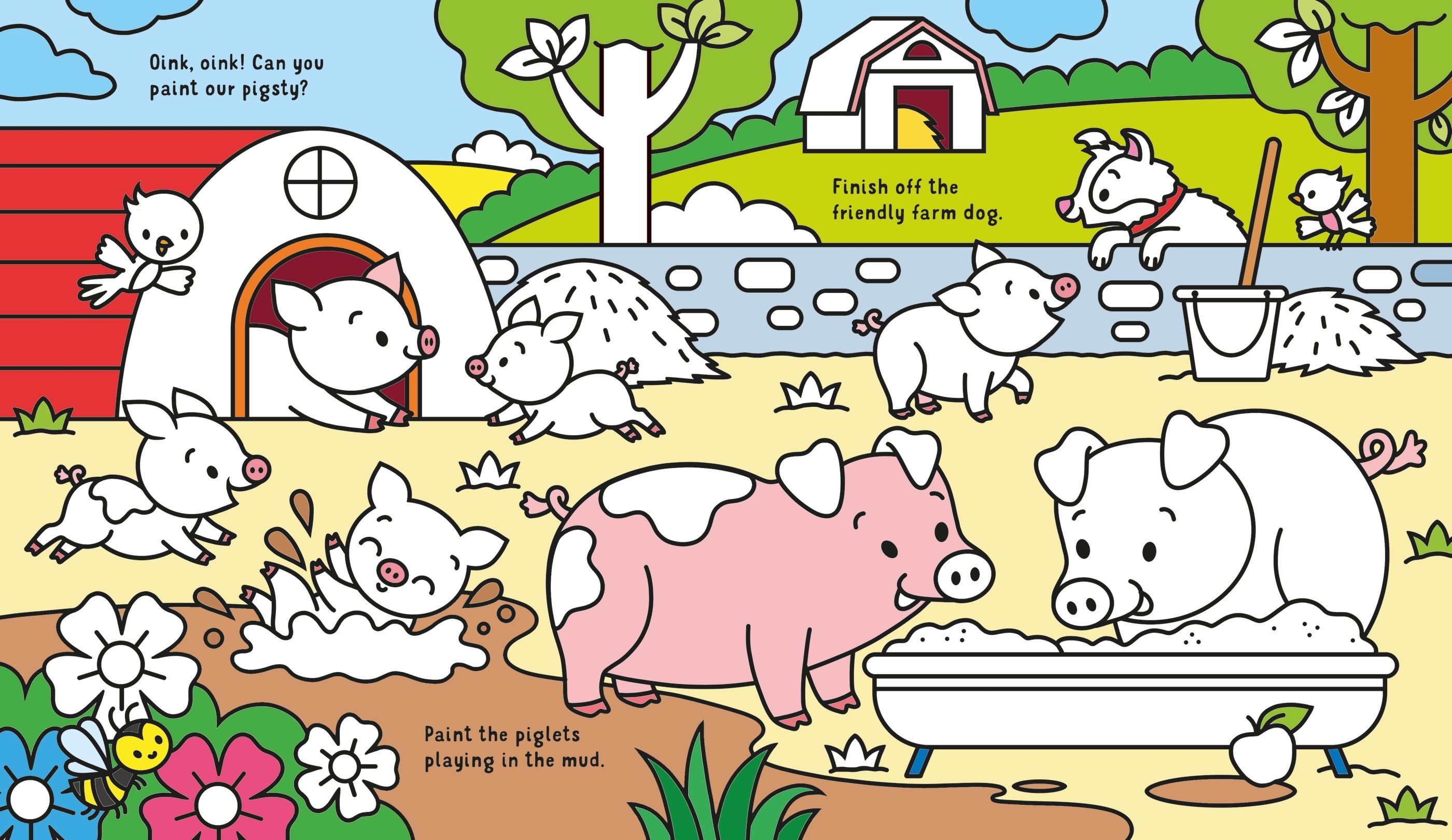 Magic Colour Farm – Carte de activități pentru copii 3+ ani, Usborne
