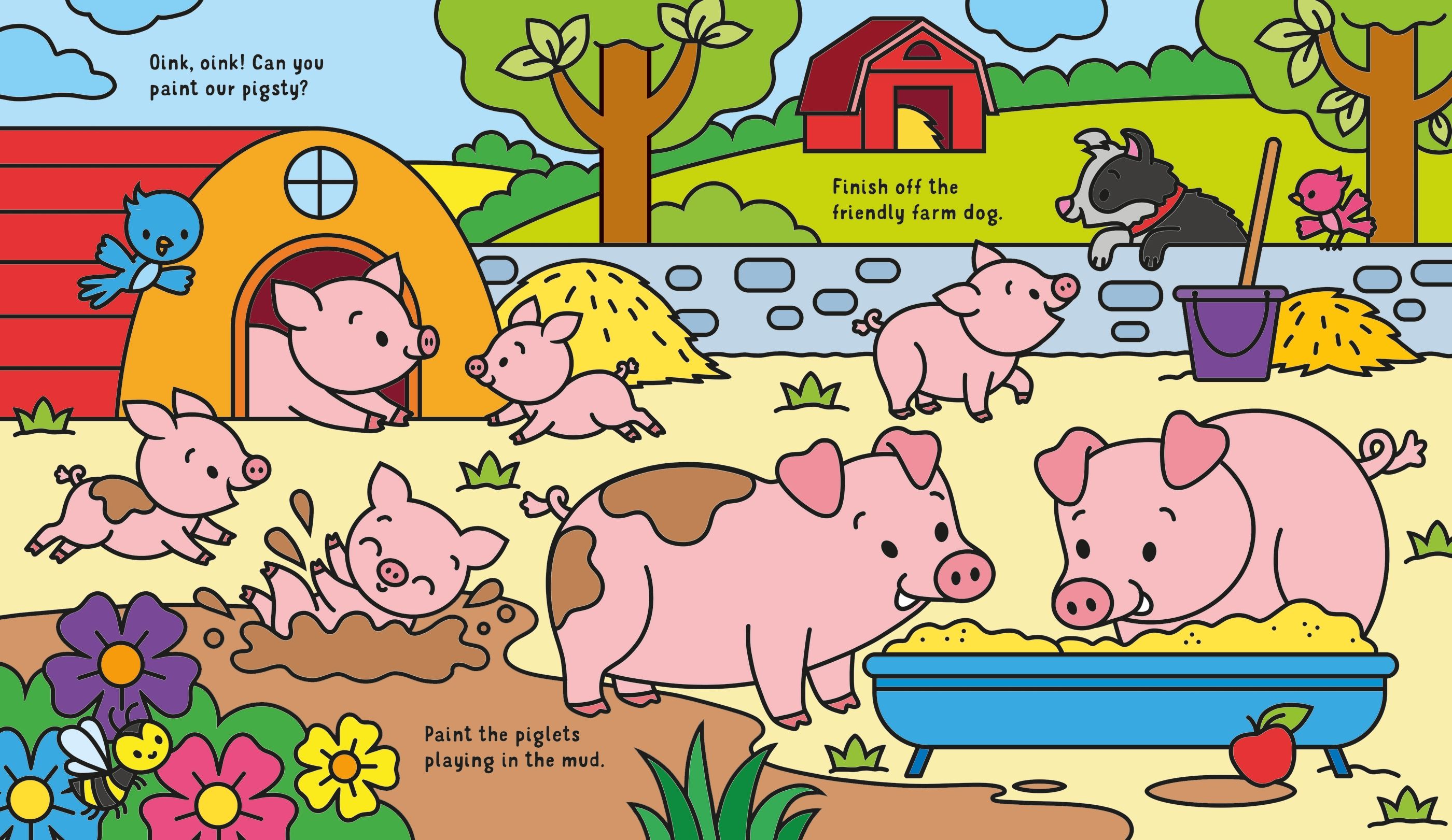 Magic Colour Farm – Carte de activități pentru copii 3+ ani, Usborne