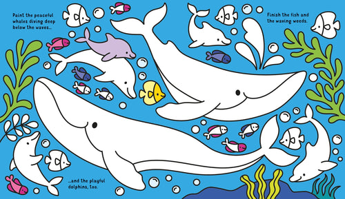 Magic Colour Under the Sea – Carte magică de colorat cu apă pentru copii 3+ ani, Usborne