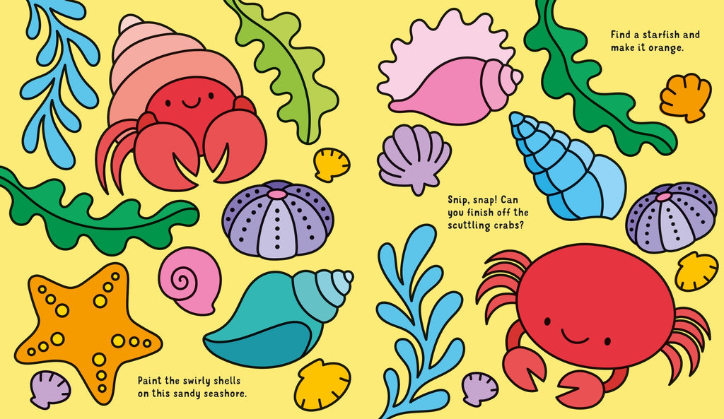 Magic Colour Under the Sea – Carte magică de colorat cu apă pentru copii 3+ ani, Usborne