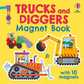 Trucks and Diggers Magnet Book – Carte cu magneți pentru copii 3+ ani, Usborne
