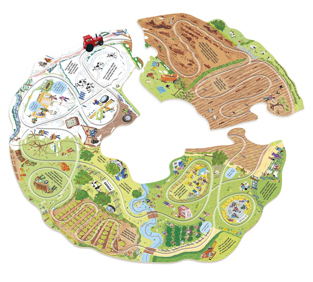 Wind-up Tractor – Carte interactivă cu tractor pentru copii 3+ ani, Usborne