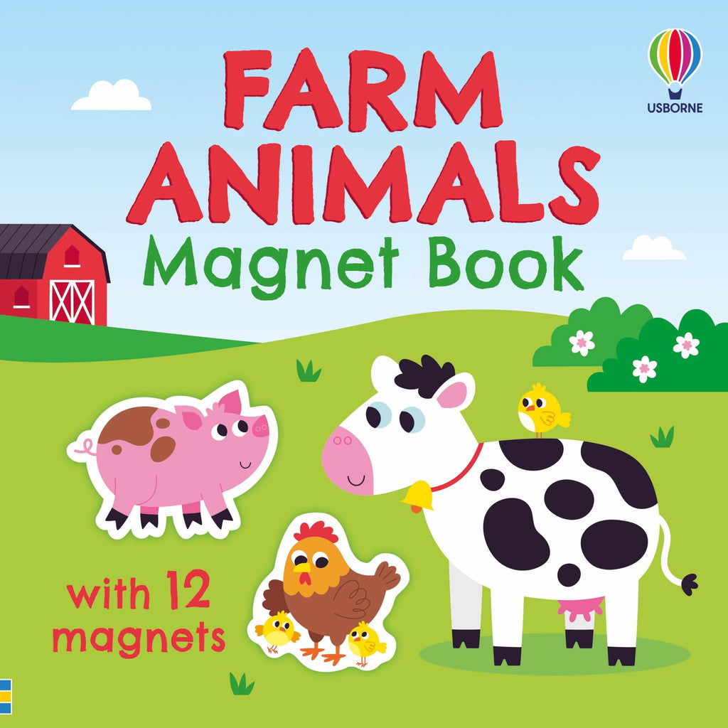 Farm Animals Magnet Book – Carte cu magneți pentru copii 3+ ani, Usborne