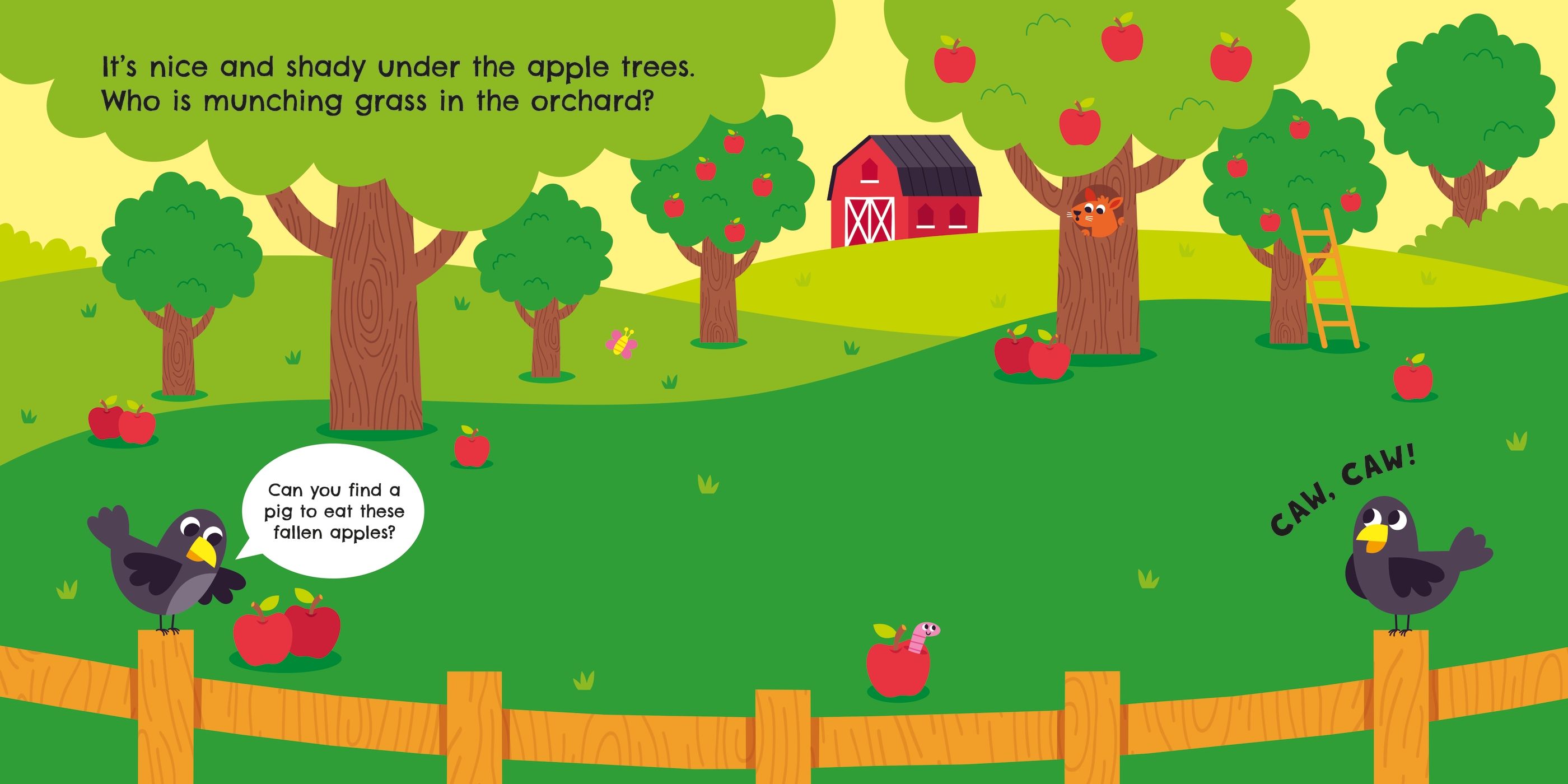 Farm Animals Magnet Book – Carte cu magneți pentru copii 3+ ani, Usborne