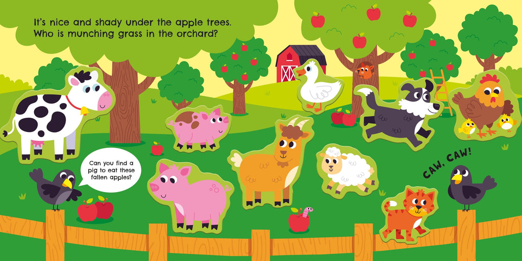 Farm Animals Magnet Book – Carte cu magneți pentru copii 3+ ani, Usborne