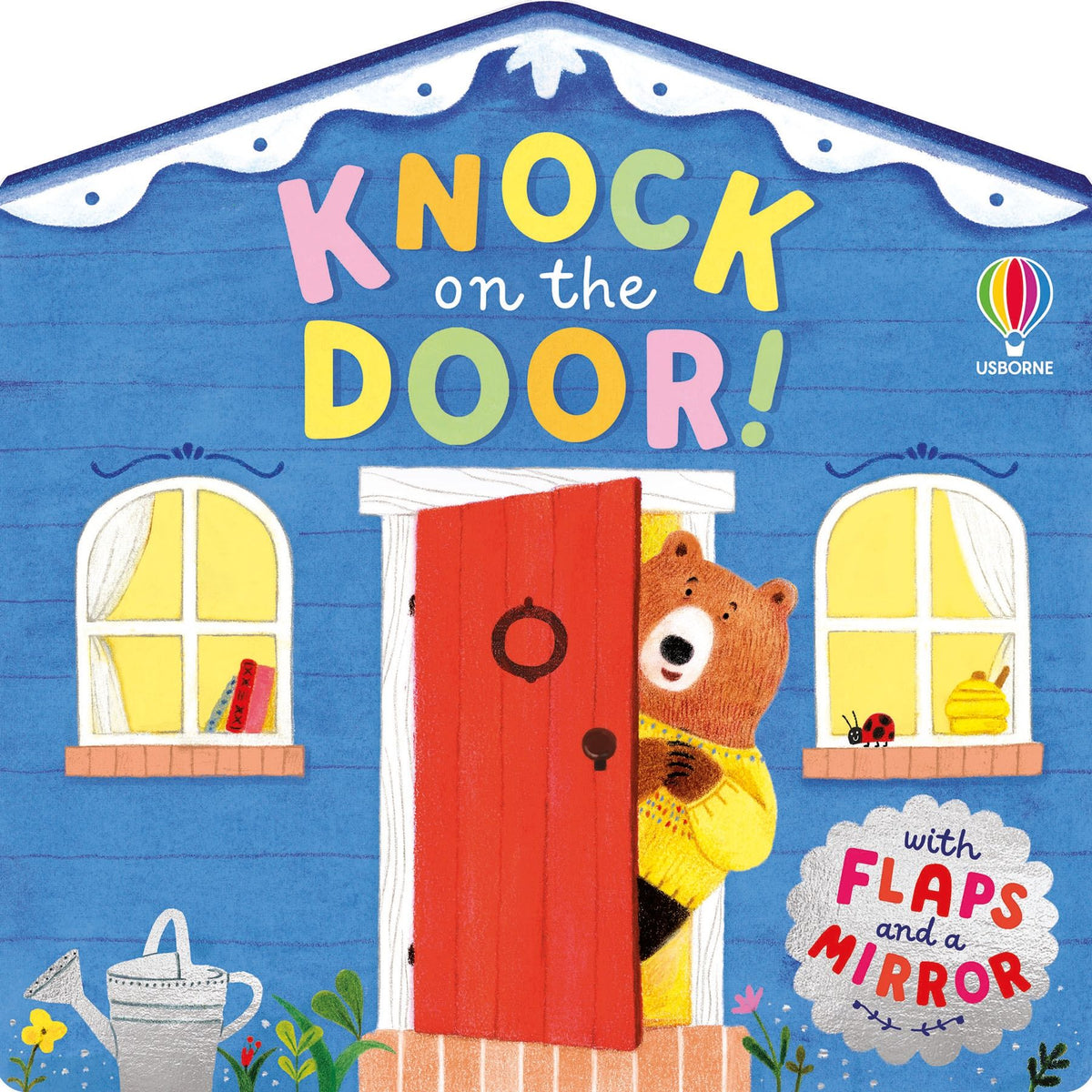 Knock on the Door! – Carte cu clapete și oglindă pentru bebeluși 0+ luni, Usborne