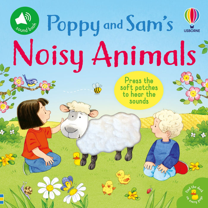 Poppy and Sam's Noisy Animals – carte cu sunete și texturi Usborne