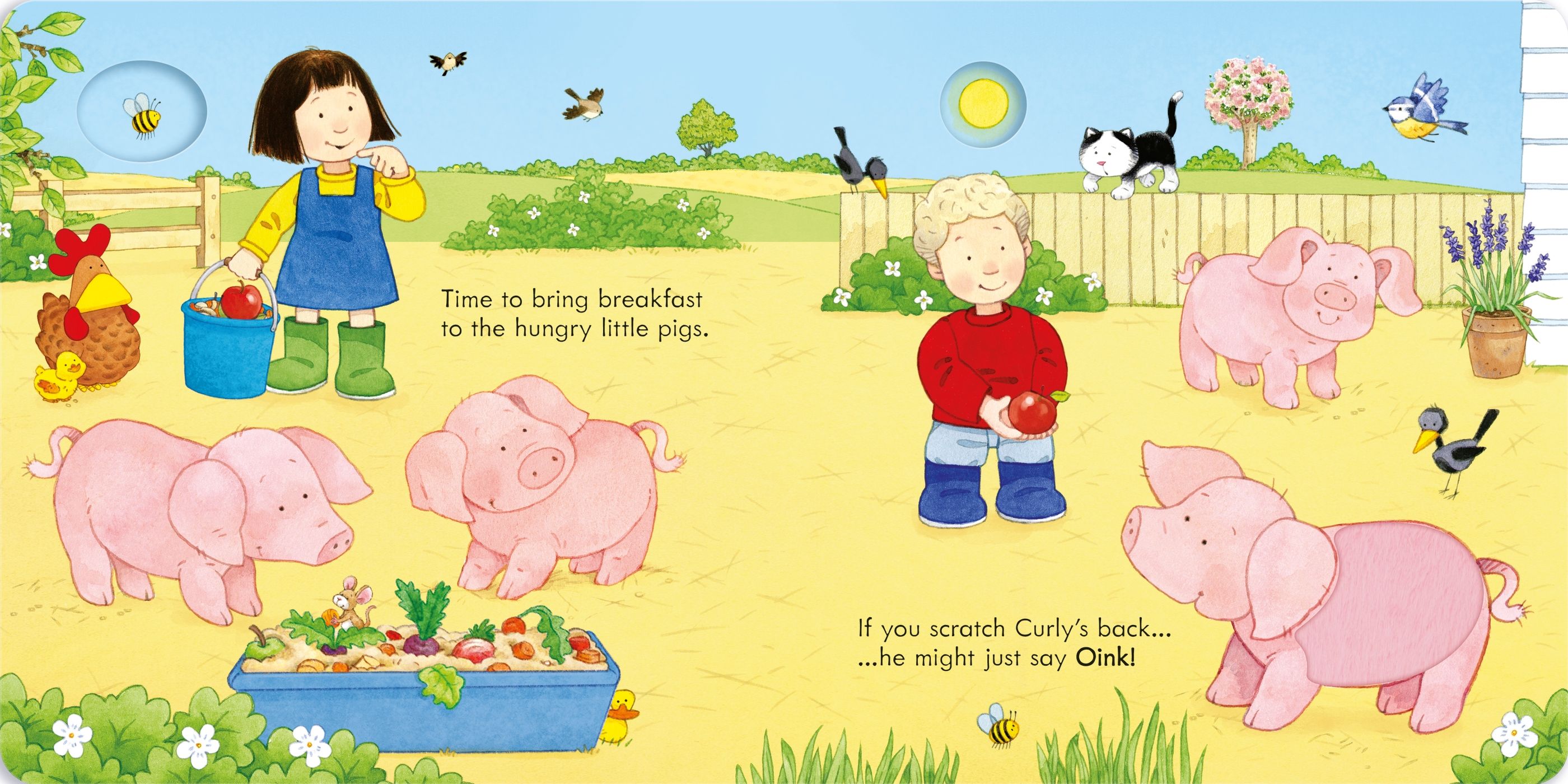 Poppy and Sam’s Noisy Animals – Carte cu sunete și texturi pentru copii 12+ luni, Usborne