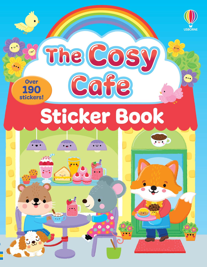 The Cosy Cafe Sticker Book – carte cu stickere Usborne pentru copii 3+ ani
