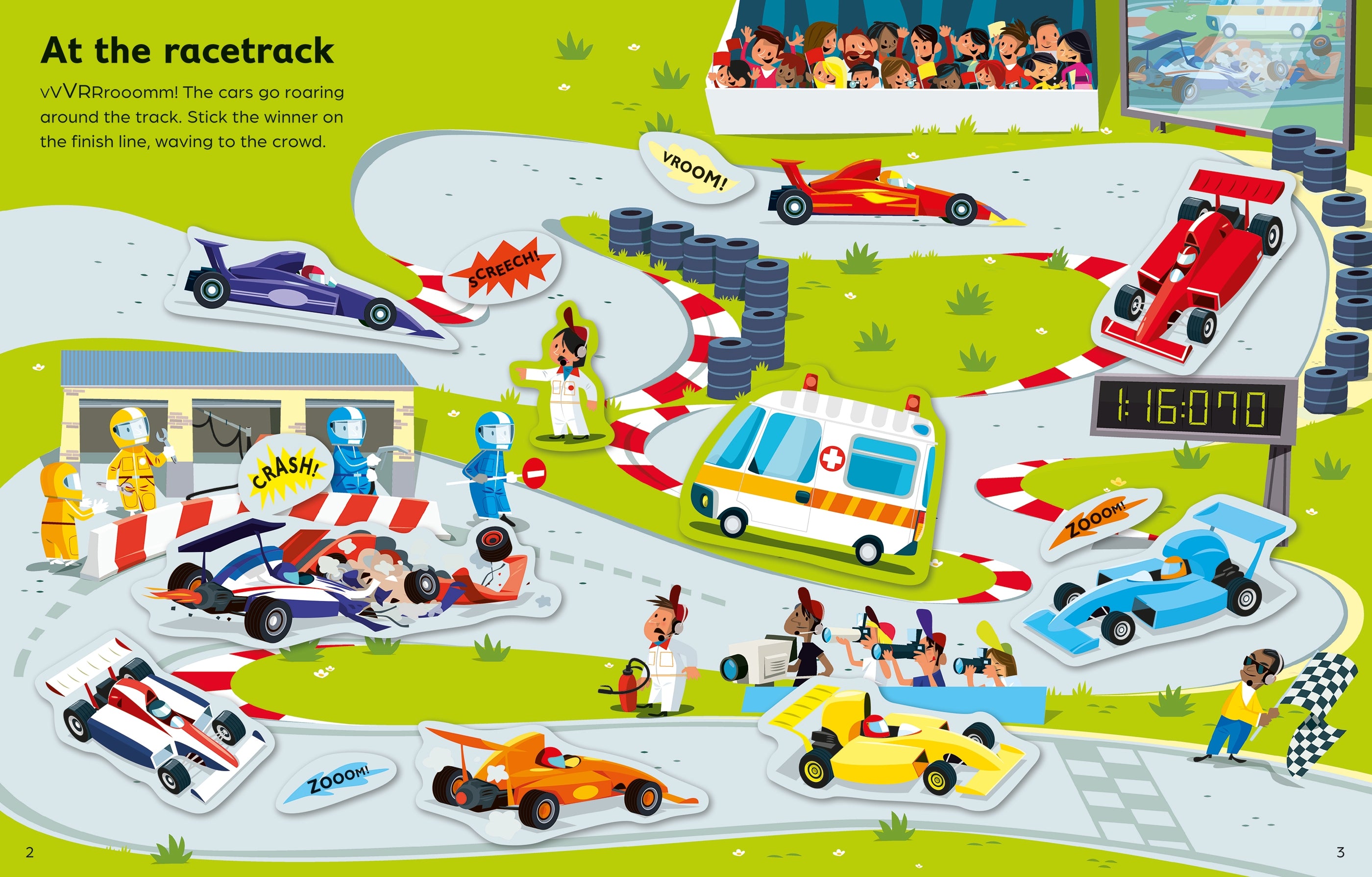 Detaliu din cartea „First Sticker Book Cars, Trains and Planes”, Usborne – imaginea 4