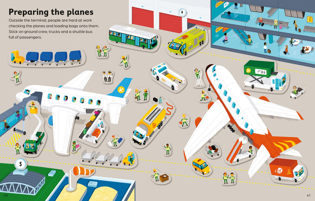 Detaliu din cartea „First Sticker Book Cars, Trains and Planes”, Usborne – imaginea 8