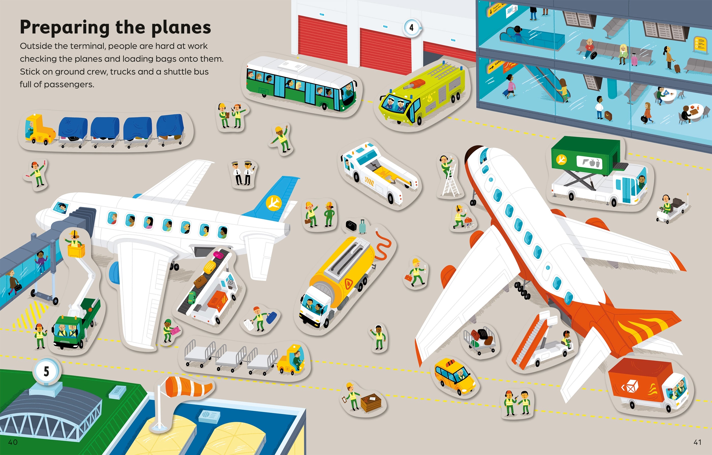 Detaliu din cartea „First Sticker Book Cars, Trains and Planes”, Usborne – imaginea 8