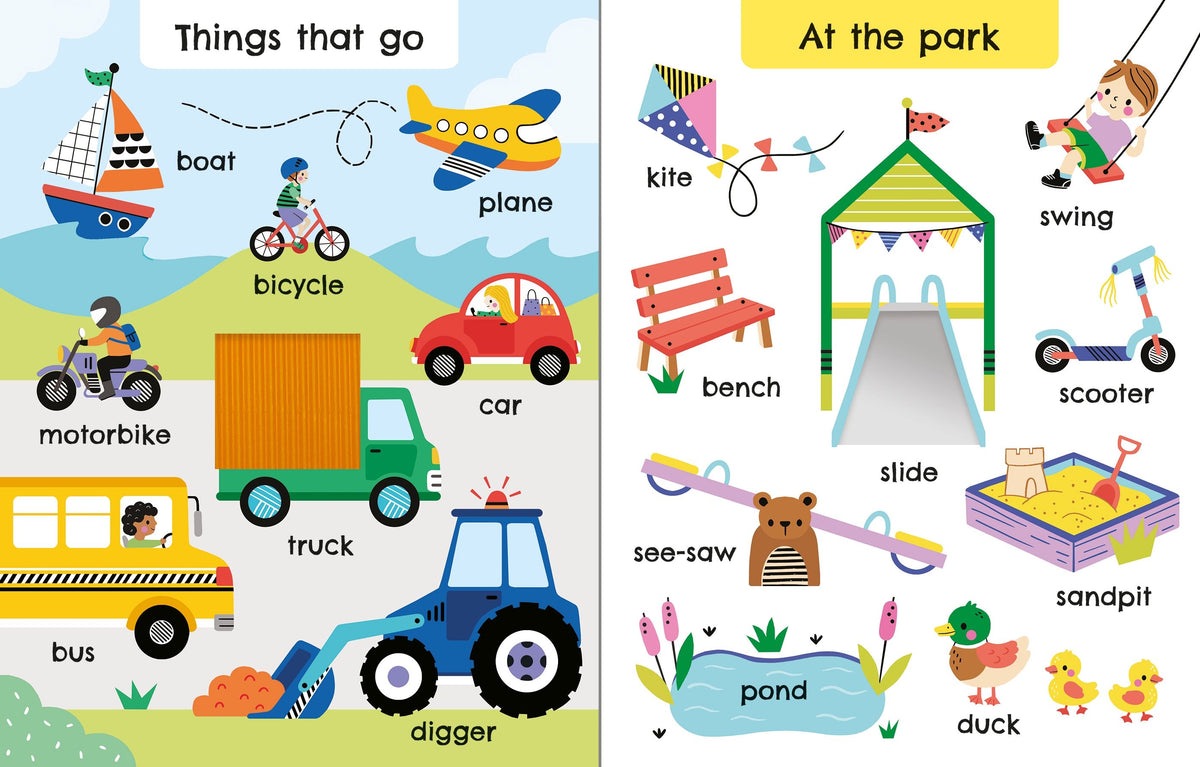 Touchy-Feely First Words – Carte senzorială cu primele cuvinte 12+ luni, Usborne