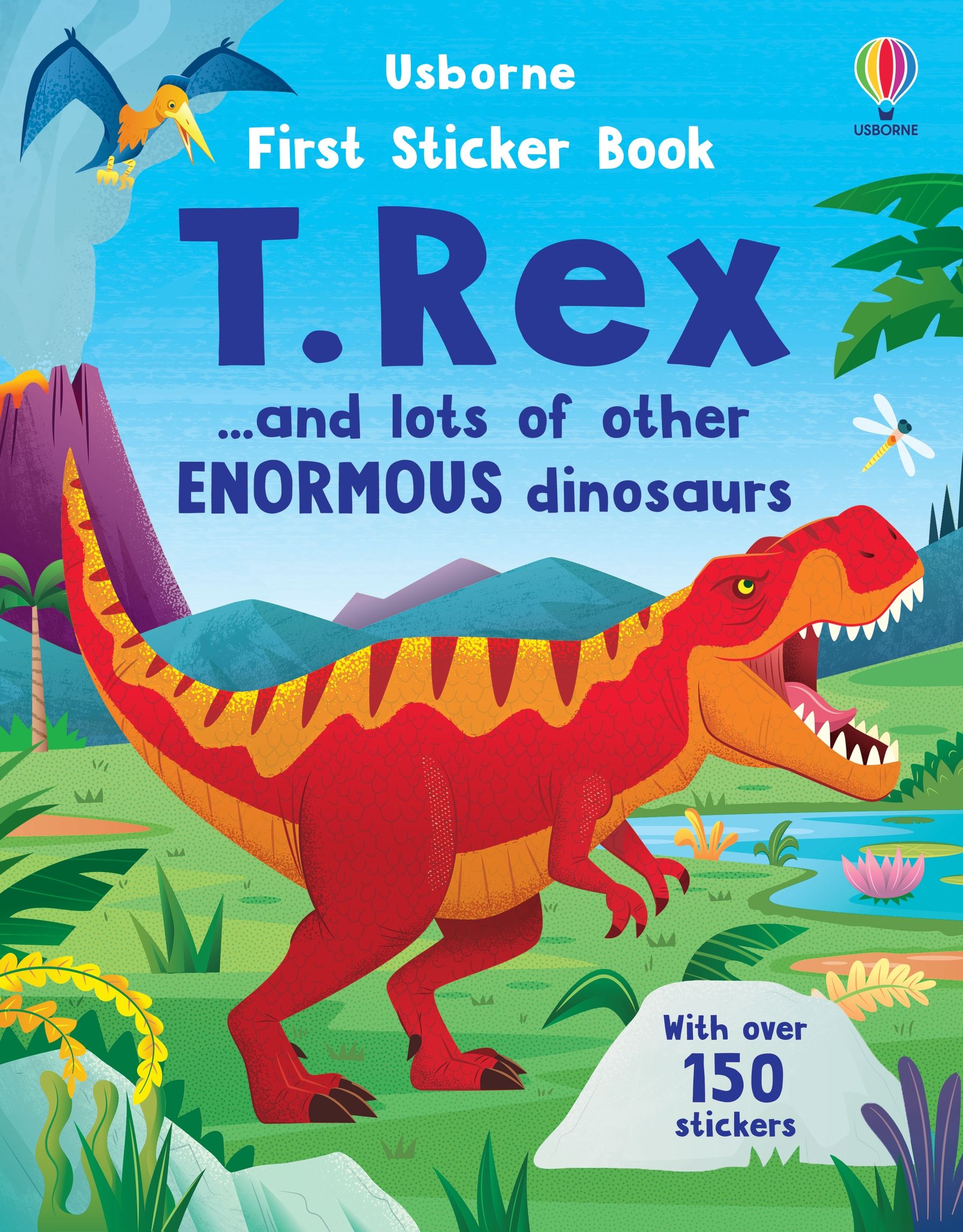 Usborne – First Sticker Book T. Rex – Carte cu stickere pentru copii 3+ ani – carte pentru copii Usborne, copertă