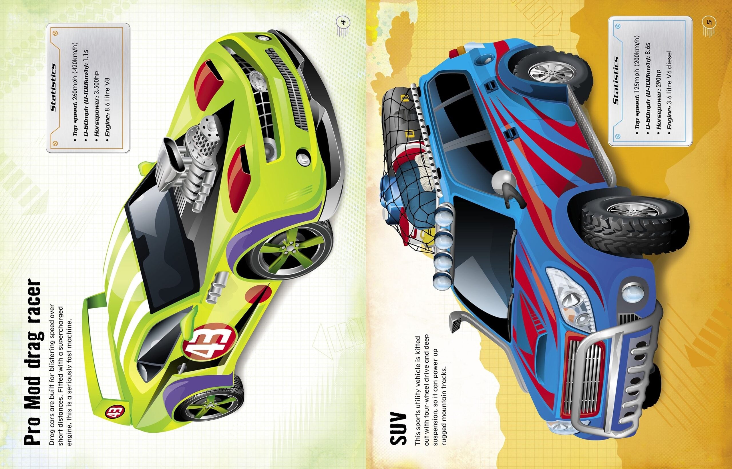 Usborne – Build your own Cars Sticker book – Carte cu stickere pentru copii 4+ ani – carte pentru copii Usborne, preview pagini