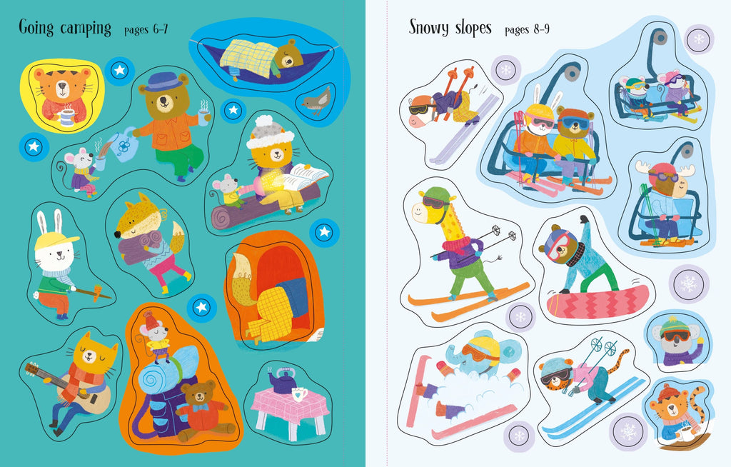 Usborne – First Sticker Book Holiday – Carte cu stickere pentru copii 3+ ani – carte pentru copii Usborne, preview pagini