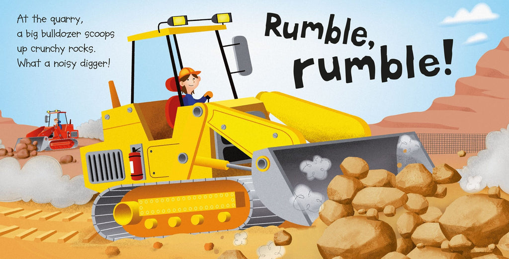 Usborne – Noisy Diggers – Carte pentru copii 3+ ani – carte pentru copii Usborne, pagini interior ilustrate