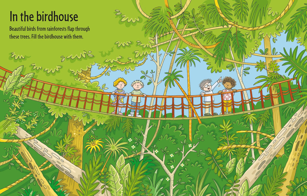 Usborne – First Sticker Book Zoo – Carte cu stickere pentru copii 3+ ani – carte pentru copii Usborne, preview pagini