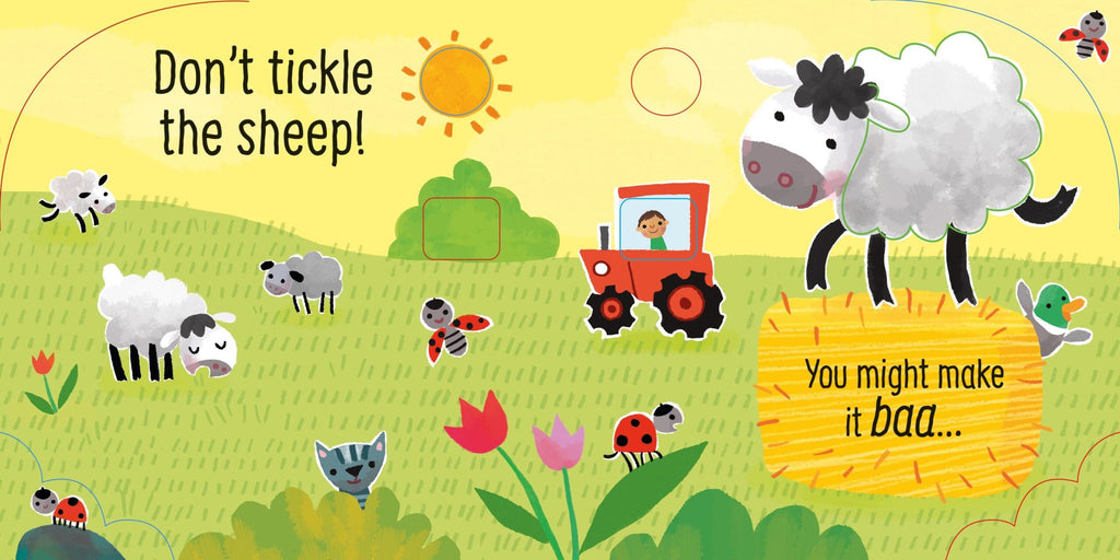 Usborne – Don't Tickle the Pig! – Carte cu sunete pentru copii 6+ luni – carte pentru copii Usborne, preview pagini