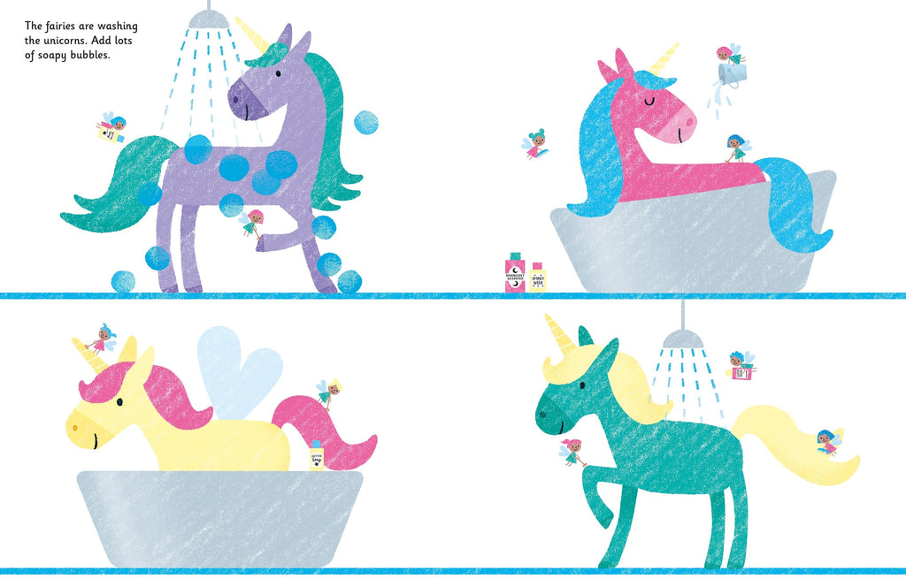 Usborne – Fingerprint Activities Unicorns and Fairies – Carte pentru copii 6+ ani – carte pentru copii Usborne, preview pagini