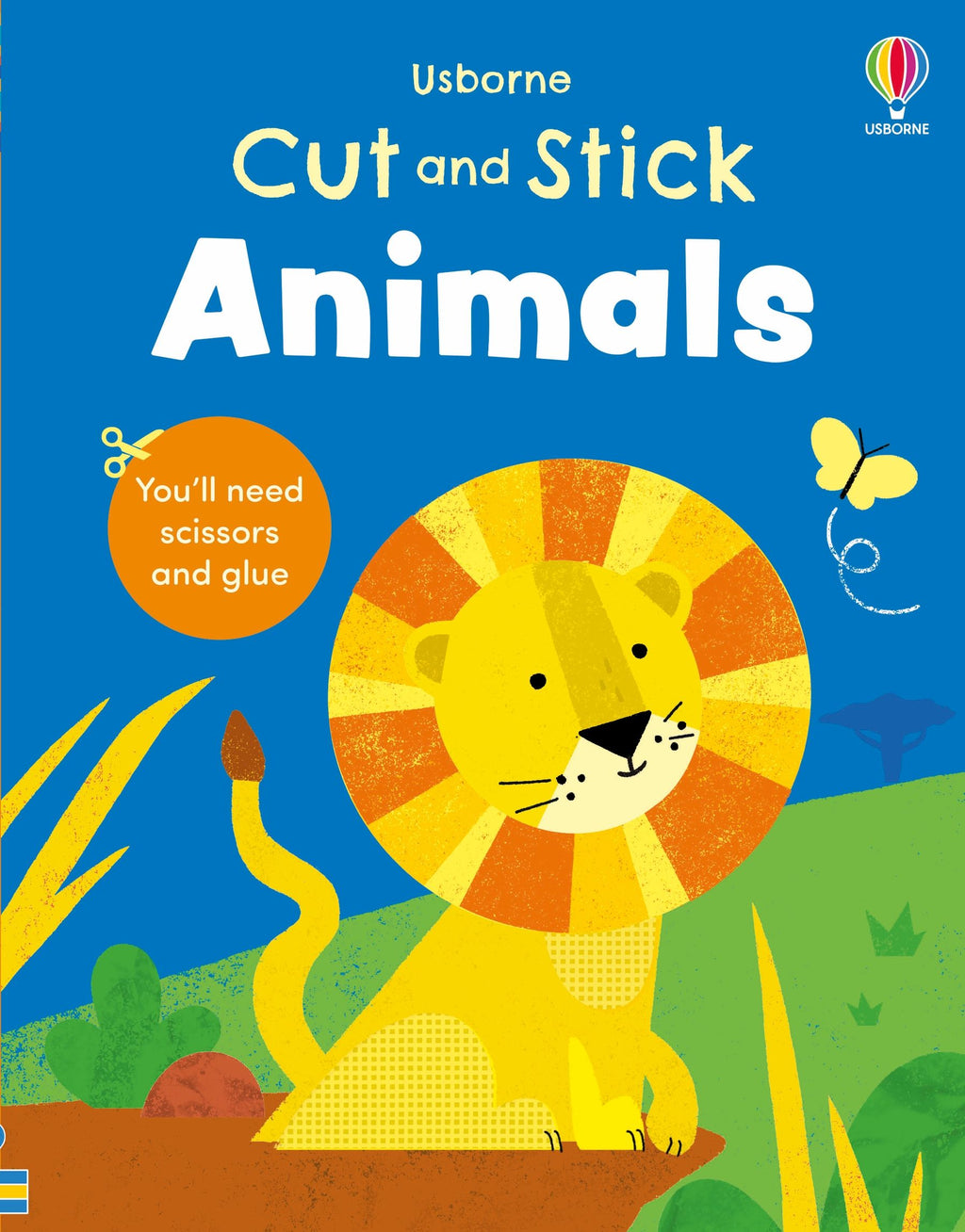 Usborne – Cut and Stick Animals – Carte pentru copii 3+ ani – carte pentru copii Usborne, copertă