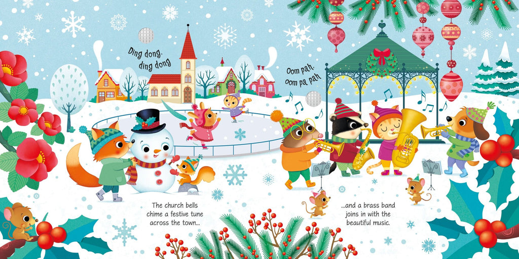 Usborne – Winter Wonderland Sound Book – Carte cu sunete pentru copii 3+ ani – carte pentru copii Usborne, pagini interior ilustrate