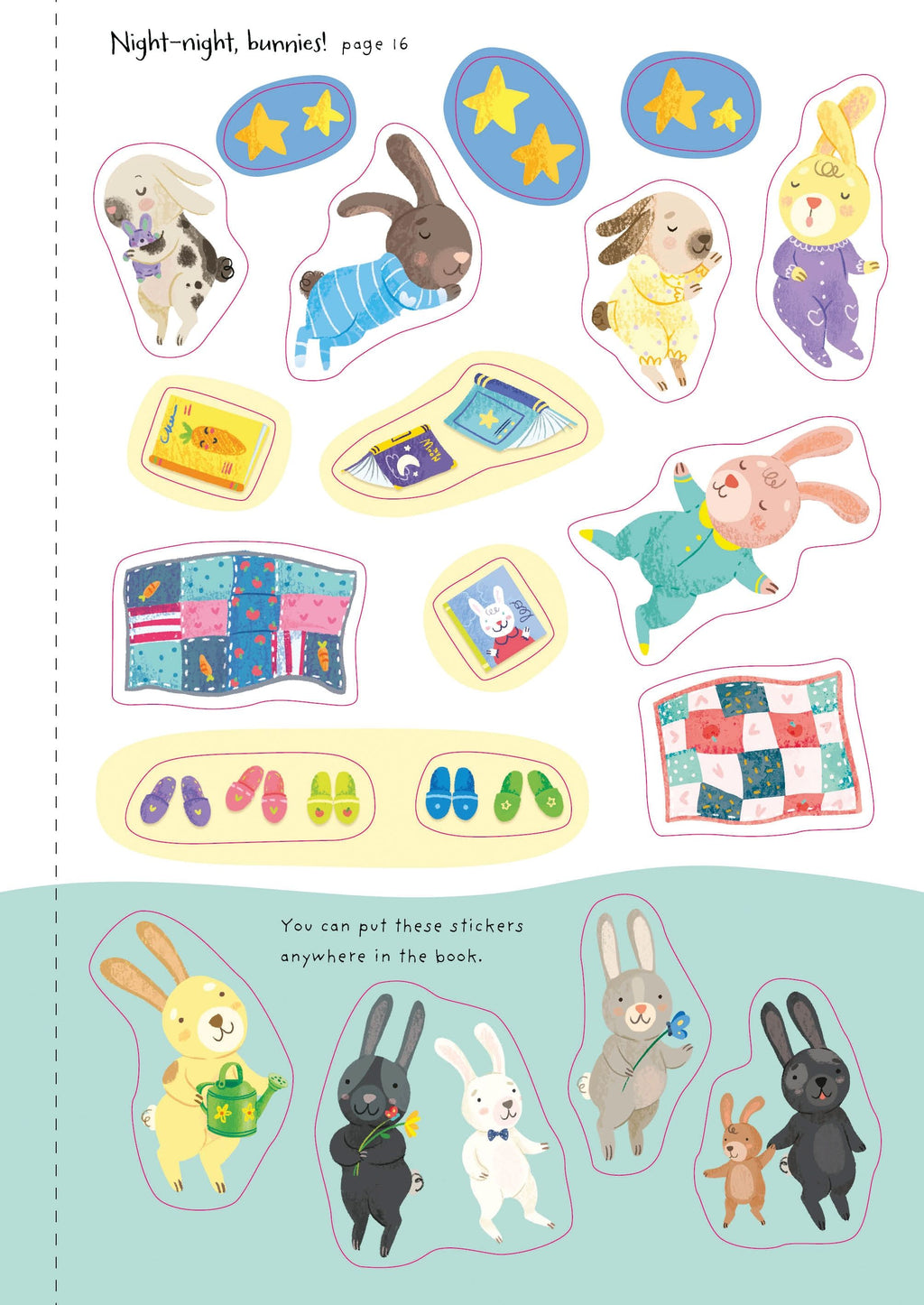 Usborne – Little First Stickers Bunnies – Carte cu stickere pentru copii 3+ ani – carte pentru copii Usborne, preview pagini