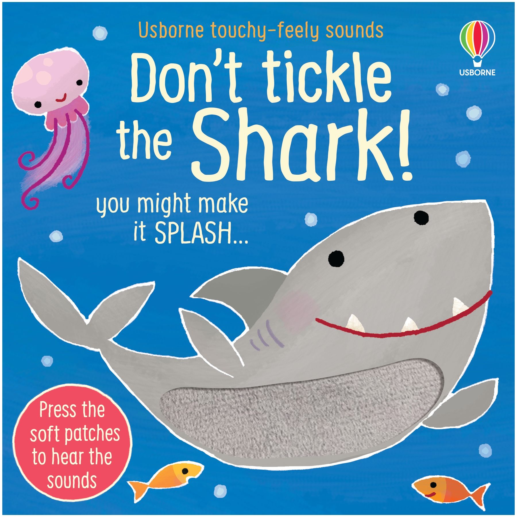 Usborne – Don't Tickle the Shark! – Carte cu sunete pentru copii 6+ luni – carte pentru copii Usborne, copertă