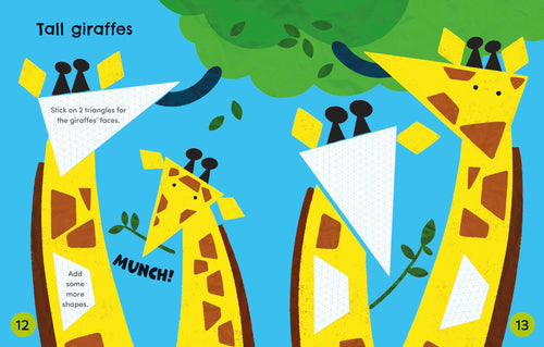 Usborne – Cut and Stick Animals – Carte pentru copii 3+ ani – carte pentru copii Usborne, pagini interior ilustrate