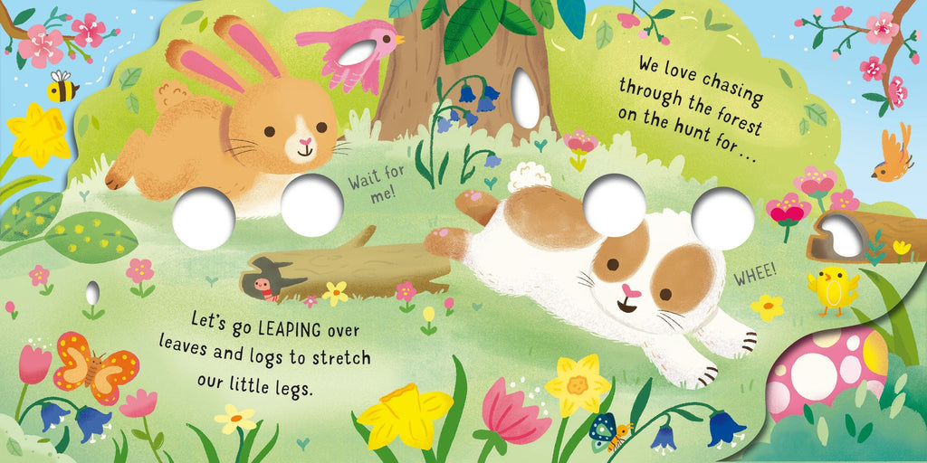 Usborne – Fingerwiggly Easter Bunnies – Carte pentru copii 12+ luni – carte pentru copii Usborne, detalii conținut