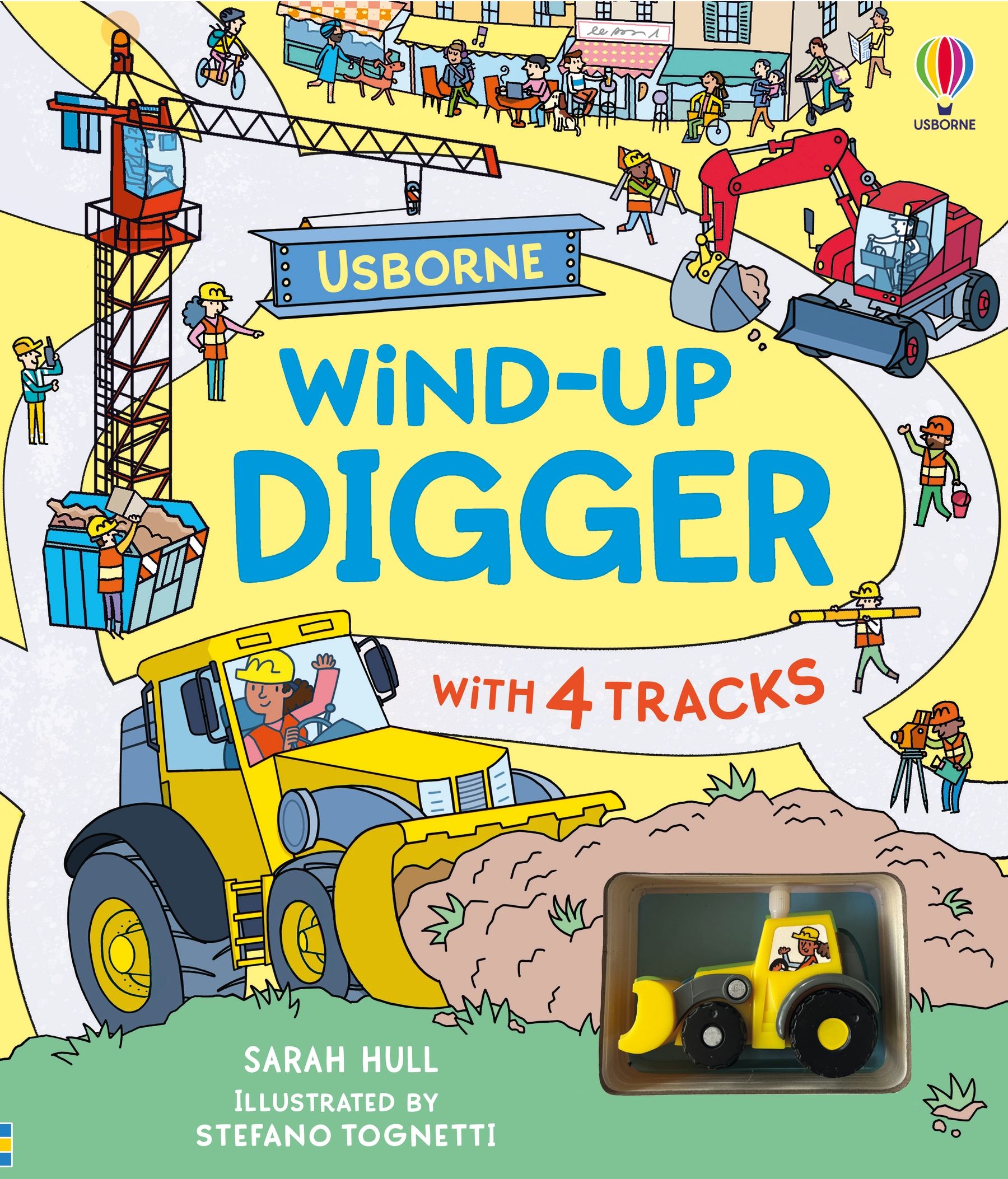 Usborne – Wind-up Digger – Carte cu jucărie pentru copii 3+ ani – carte pentru copii Usborne, copertă