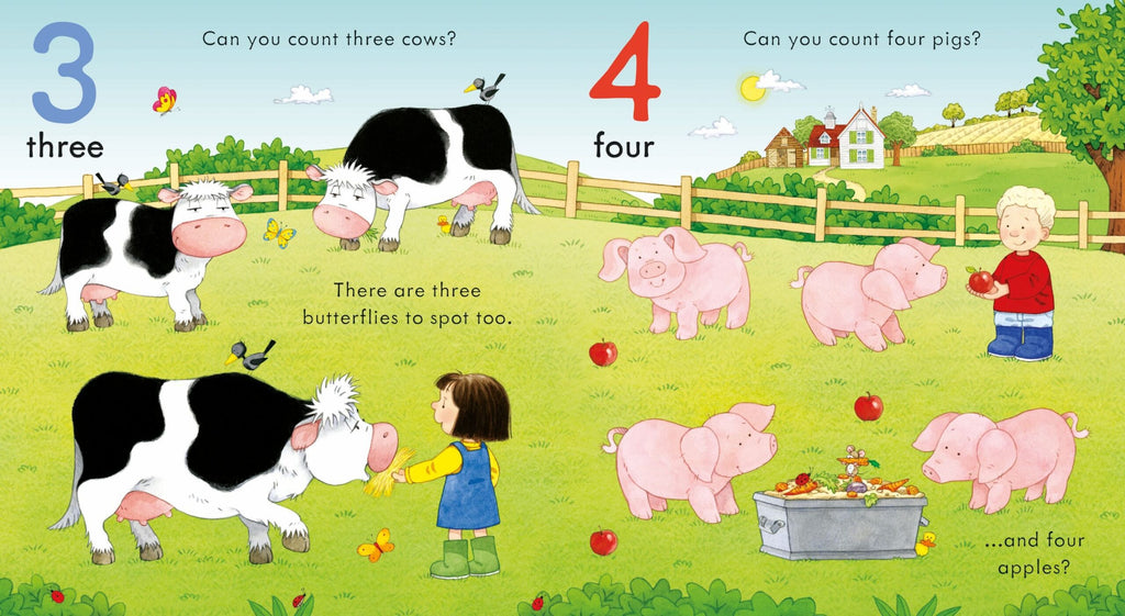 Usborne – Poppy and Sam's Counting Book – Carte pentru copii 3+ ani – carte pentru copii Usborne, detalii conținut