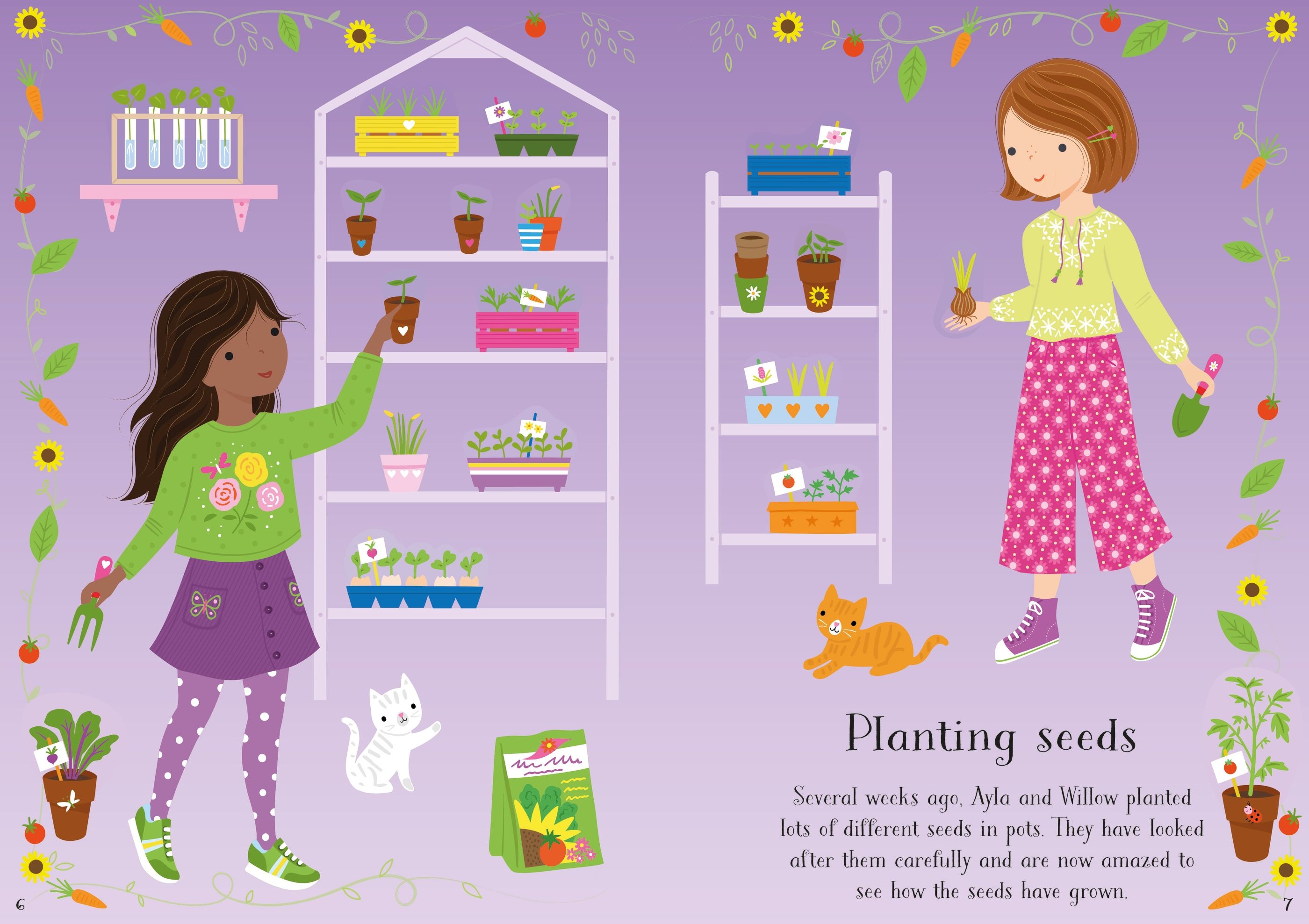Usborne – Little Sticker Dolly Dressing Easter – Carte cu stickere pentru copii 4+ ani – carte pentru copii Usborne, preview pagini