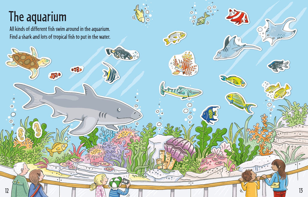 Usborne – First Sticker Book Zoo – Carte cu stickere pentru copii 3+ ani – carte pentru copii Usborne, preview pagini
