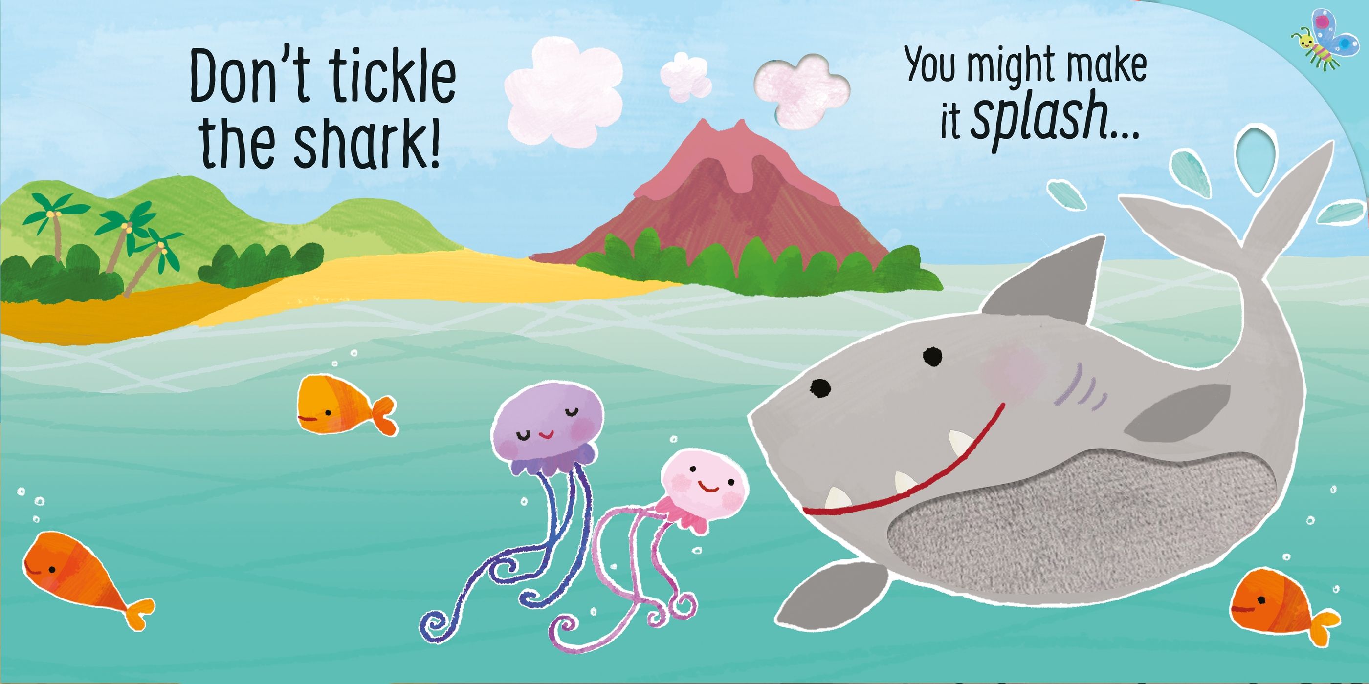 Usborne – Don't Tickle the Shark! – Carte cu sunete pentru copii 6+ luni – carte pentru copii Usborne, pagini interior ilustrate