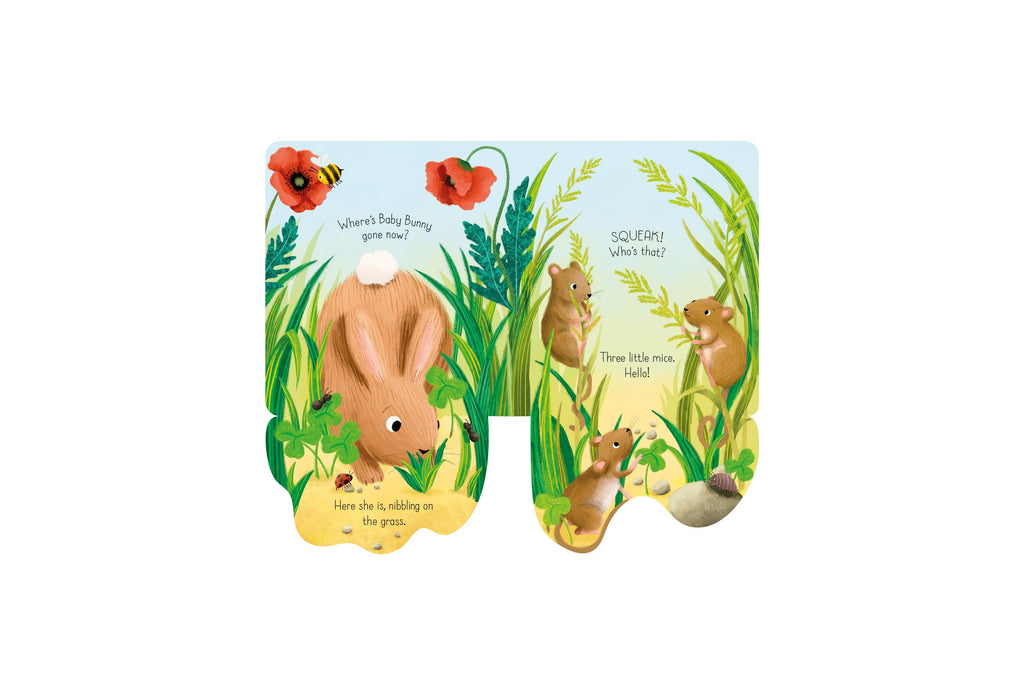 Usborne – Little Lift and Look Baby Bunny – Carte cu clapete pentru copii 10+ luni – carte pentru copii Usborne, detalii conținut cu clapete