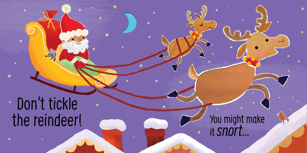 Usborne – Don't Tickle Santa! – Carte cu sunete pentru copii 6+ luni – carte pentru copii Usborne, preview pagini