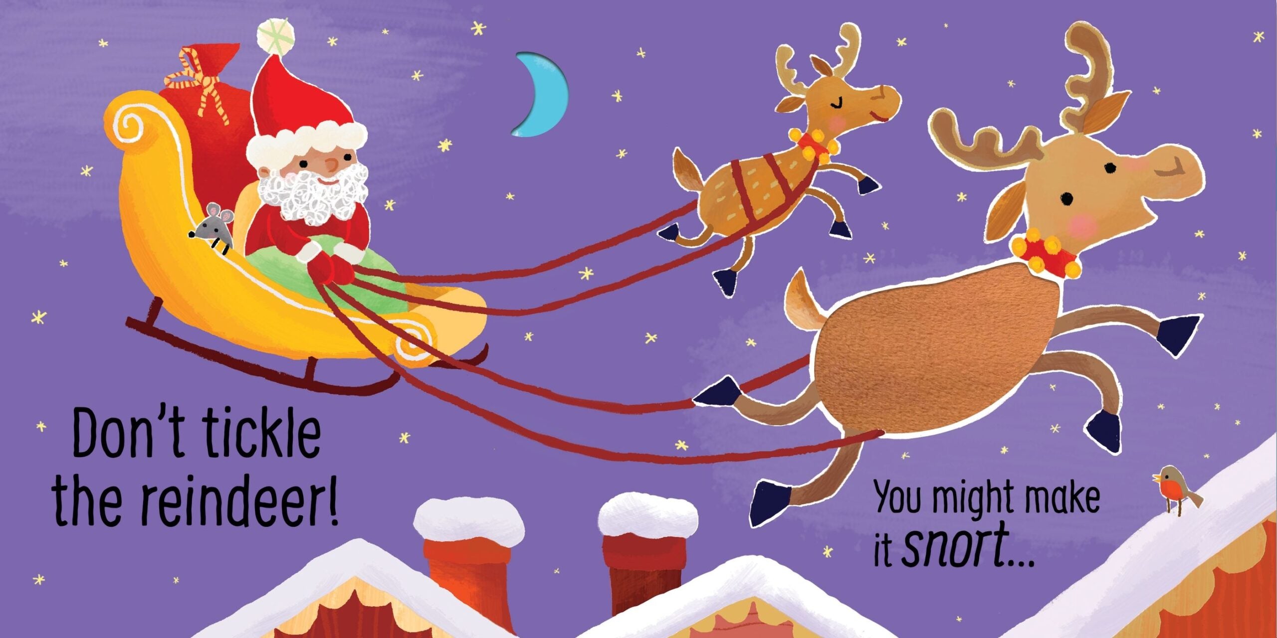 Usborne – Don't Tickle Santa! – Carte cu sunete pentru copii 6+ luni – carte pentru copii Usborne, preview pagini