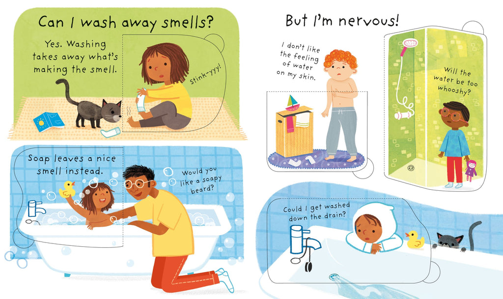 Usborne – Very First Questions & Answers: Why do I need to wash? – Carte pentru copii 3+ ani – carte pentru copii Usborne, detalii conținut