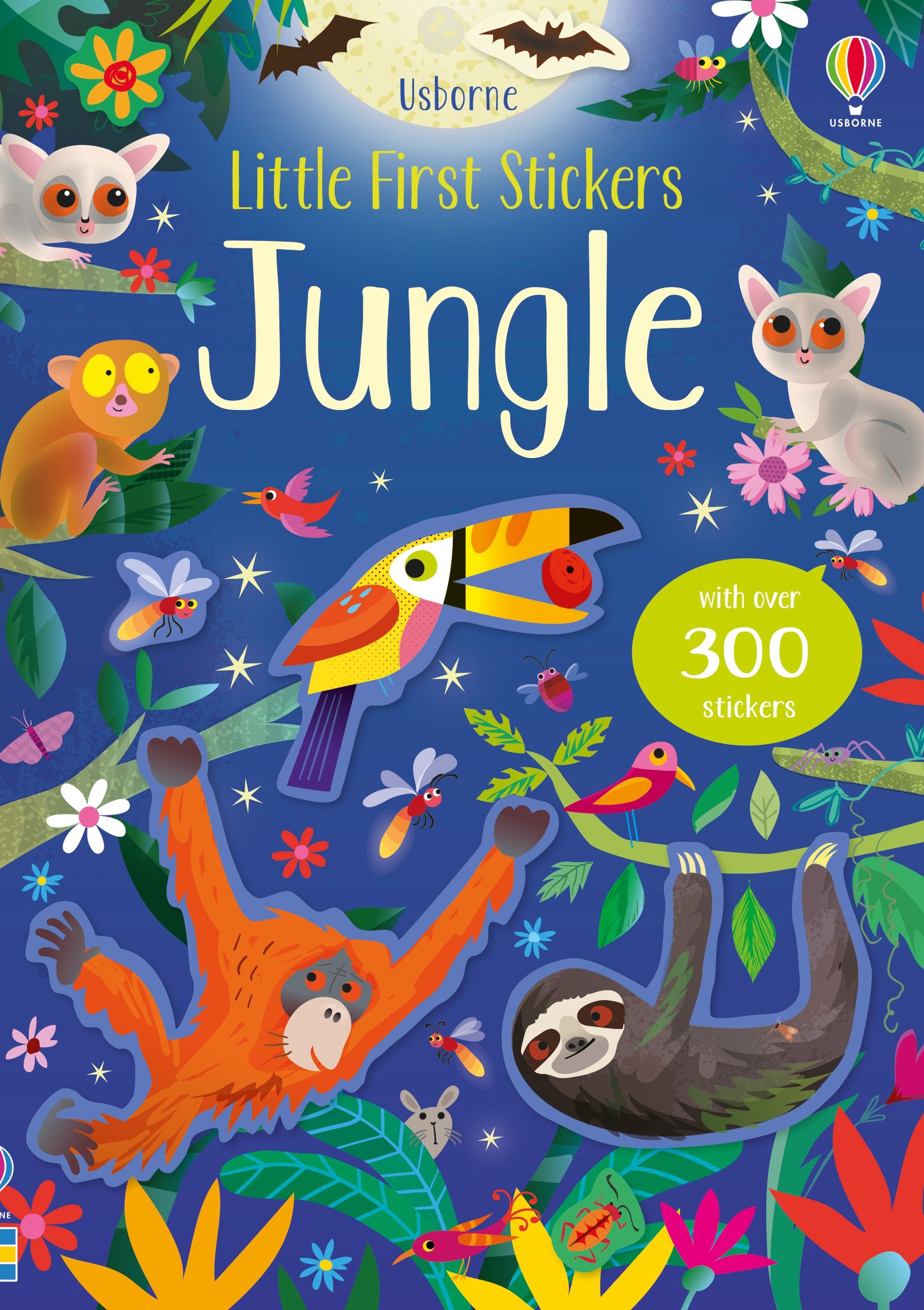 Usborne – Little First Stickers Jungle – Carte cu stickere pentru copii 3+ ani – carte pentru copii Usborne, copertă