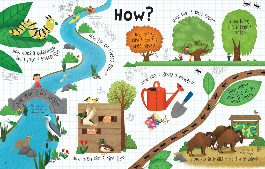Usborne – Lift-the-flap Questions and Answers about Nature – Carte cu clapete pentru copii 5+ ani – carte pentru copii Usborne, detalii conținut
