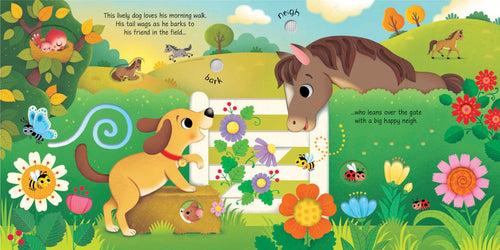 Detaliu din cartea „Pets Sound Book”, Usborne – imaginea 2