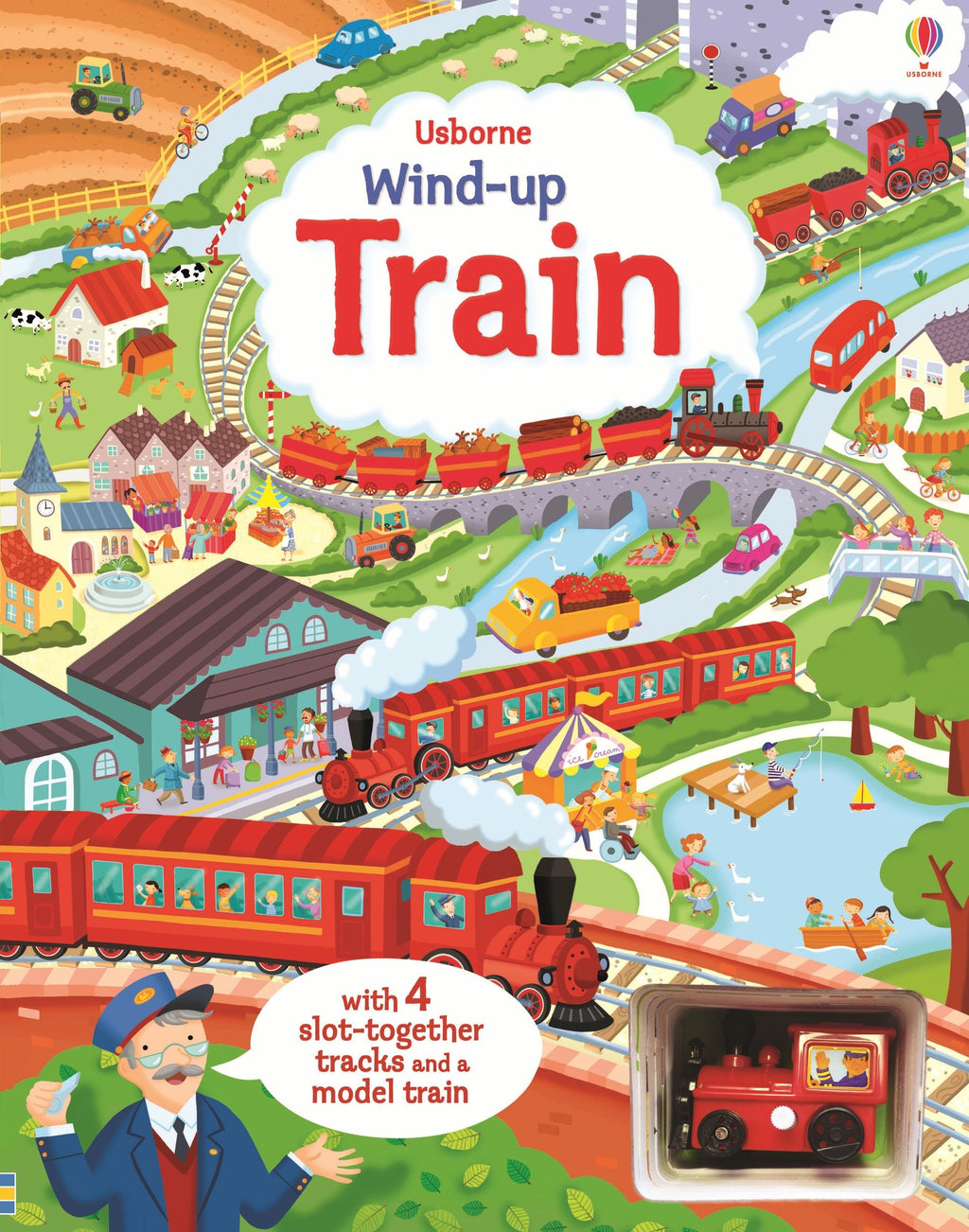 Usborne – Wind-up Train – Carte pentru copii 3+ ani – carte pentru copii Usborne, copertă