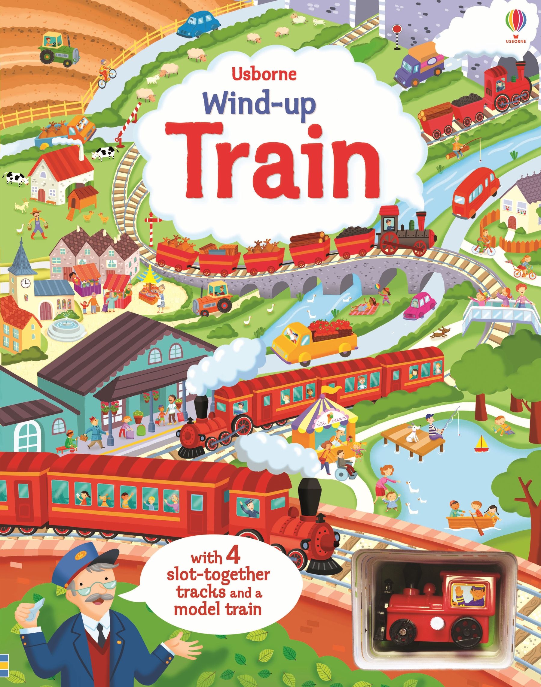 Usborne – Wind-up Train – Carte pentru copii 3+ ani – carte pentru copii Usborne, copertă