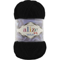 Ghem Alize Velluto 60, negru, fir catifelat de 100 g