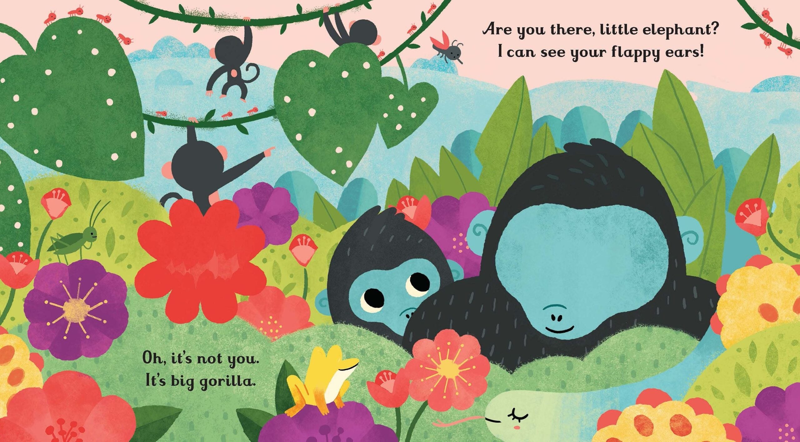 Usborne – Are you there Little Elephant? – Carte pentru copii 6+ luni – carte pentru copii Usborne, pagini interior ilustrate