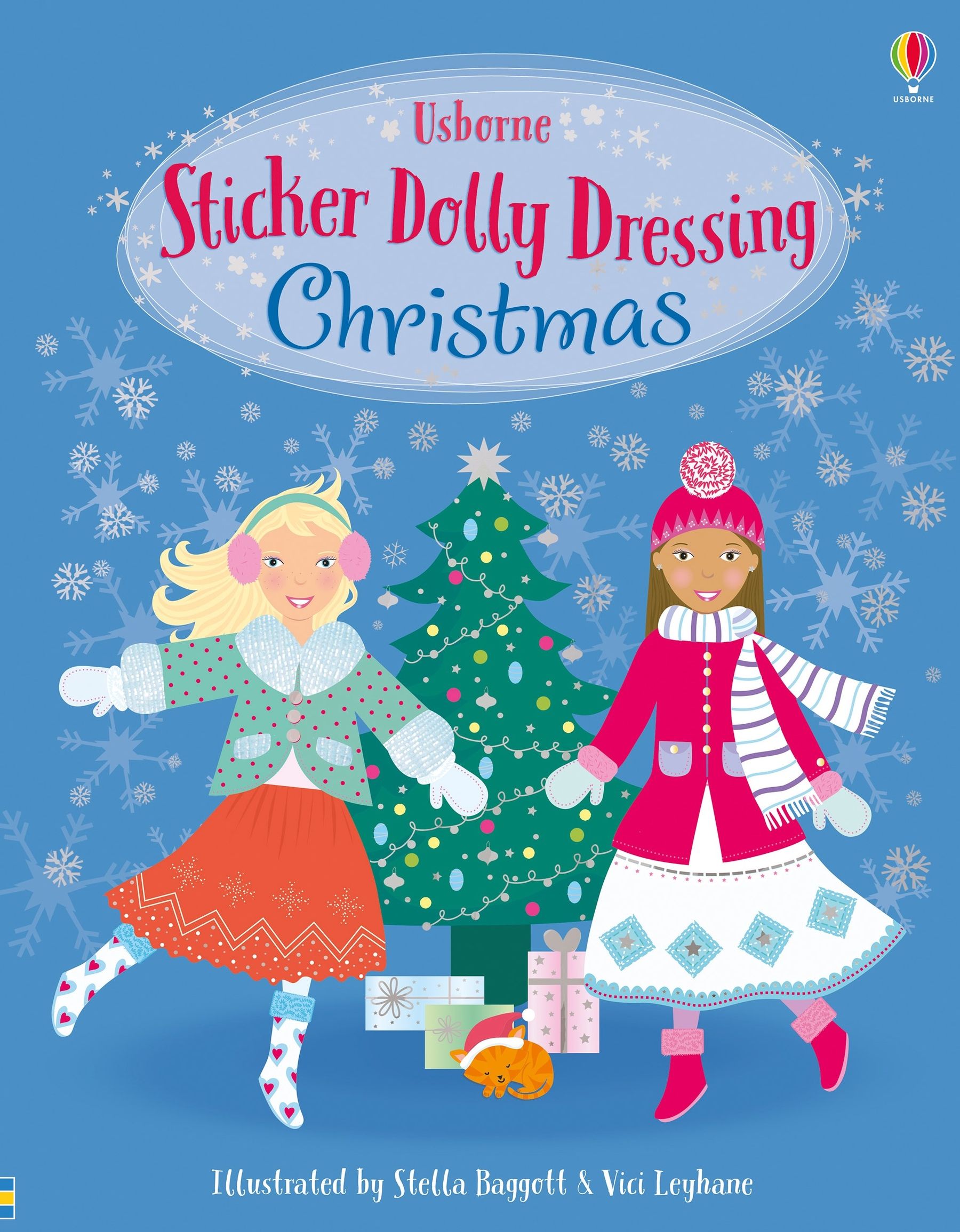 Usborne – Sticker Dolly Dressing Christmas – Carte cu stickere pentru copii 5+ ani – carte pentru copii Usborne, copertă